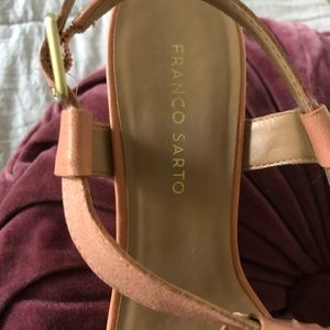 Franco Sarto peach wedges. Size 8